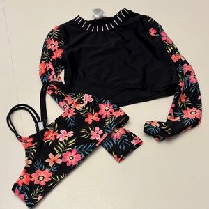 art class Black Striped Swim Tops